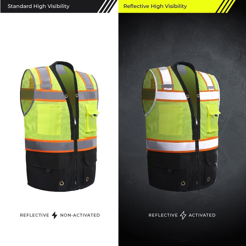 ShineBright Shine Bright Safety Vest - High Visibility with Reflective Straps and Pockets â€“ Premium, Soft, Durable, and Breathable â€“ ANSI CLASS 2 (Size XL, Red) - Image 4